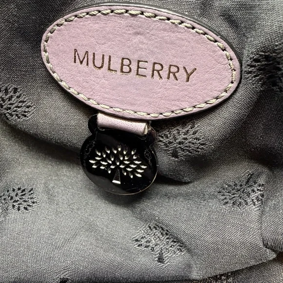 Mulberry Alexa Regular Slate Gray Lilac Leather Gunmetal Authenticated COA - Picture 3 of 16